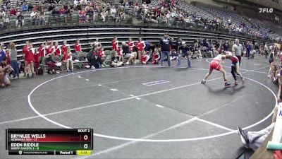 89 lbs Round 1 (6 Team) - Eden Riddle, North Dakota 2 vs Brynlee Wells, Nebraska Red