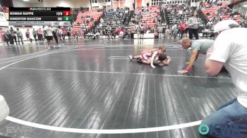 60 lbs Quarterfinal - Roman Rappe, Fort Gibson Youth Wrestling vs Kingston Baucom, Salina Wrestling Club