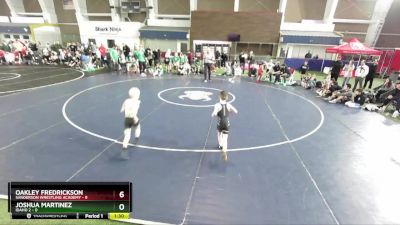 54 lbs Champ Round 1 (16 Team) - Oakley Fredrickson, Sanderson Wrestling Academy vs Joshua Martinez, Idaho 2