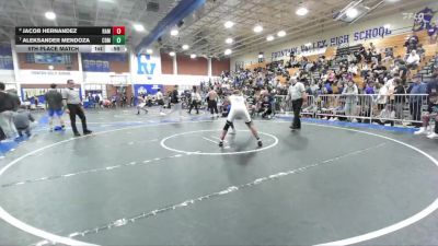 157 lbs 5th Place Match - Jacob Hernandez, Ramona vs Aleksander Mendoza, Corona Del Mar