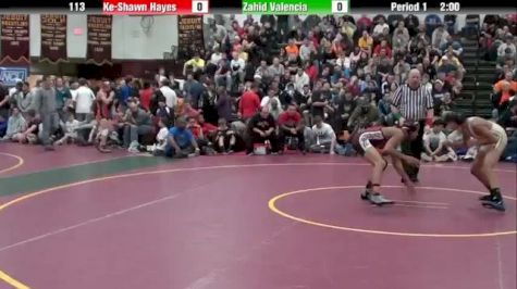 113 lbs finals Zahid Valencia St Johns Bosco vs. Ke Shawn Hayes Park Hill