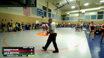 135lbs Champ. Round 2 - Samantha Blank, Yelm (Girls) vs Leslie Hernandez, Puyallup (Girls)