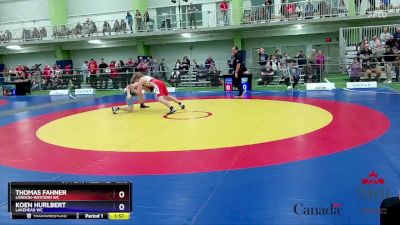 65kg Quarterfinal - Thomas Fahner, London-Western WC vs Koen Hurlbert, Lakehead WC