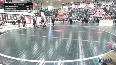 49 lbs Consolation - Jameson Mantle, Wagoner Takedown Club vs Lincoln Spain, Raw Wrestling Club