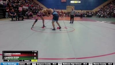 1 - 215 lbs Quarterfinal - Conner Hagberg, Riverheads vs Cameron Byers, Middlesex High School