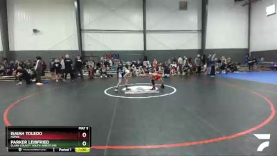 77 lbs Cons. Semi - Parker Leibfried, Clark County Youth Wrestling vs Isaiah Toledo, NWWC