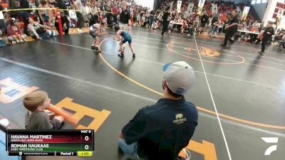 62 lbs Cons. Round 2 - Roman Haukaas, Cody Wrestling Club vs Havana Martinez, North Big Horn Rams