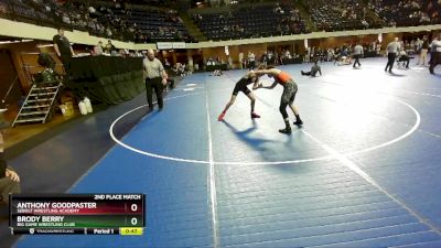 108 lbs 2nd Place Match - Brody Berry, Big Game Wrestling Club vs Anthony Goodpaster, Sebolt Wrestling Academy