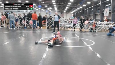 65 lbs Round 2 (10:30am Friday) - Brielle Shannon, Florida Elite vs Jolene Prapuolenis, NCWAY National Team