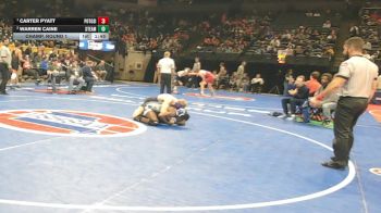 165 Class 2 lbs Champ. Round 1 - Carter Pyatt, Potosi vs Warren Caine, STEAM Academy