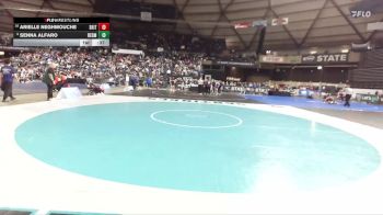 Girls 4A 100 lbs Cons. Round 3 - Senna Alfaro, Redmond (Girls) vs Arielle Neghmouche, South Kitsap (Girls)