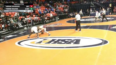 1A 165 lbs Quarterfinal - Pierre Walton, Belleville (Althoff Catholic) vs Abram Davidson, Tolono (Unity)