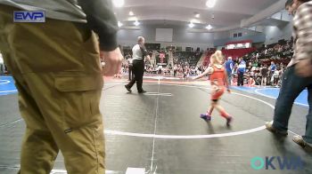 45 lbs Round Of 16 - Evelyn Shimonek, Pawhuska Elks Takedown vs Dallas McClain, Berryhill Wrestling Club