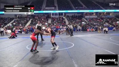 100 lbs Cons. Round 3 - Chance Zeigler, Plainville Kids vs Deandra Edwards, RSA