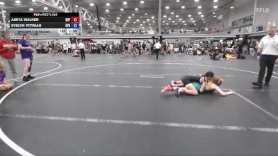 102 lbs Round 1 (6 Team) - Amiya Walker, Ground Up USA vs Evelyn Pittman, Central Pennies Grit