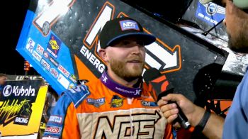 Tyler Courtney Reacts After Charging From 9th To Win At Lucas Oil Speedway