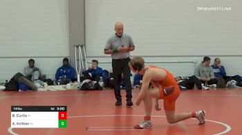 141 lbs Consolation - Beau Curtis, Virginia Tech vs Austin Kolikas, King University