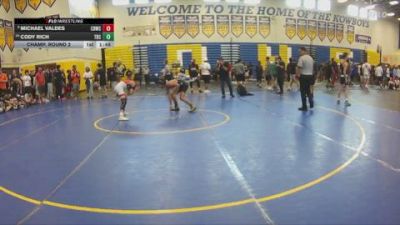 106 lbs Champ. Round 2 - Michael Valdes, Gladiator Wrestling vs Cody Rich, Buchholz