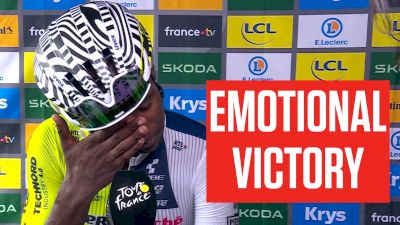 Biniam Girmay Overcome With Emotion After Historic Tour de France 2024 Stage 3 Victory