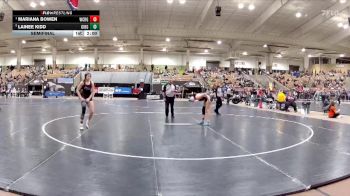 Girls 138 lbs Semifinal - Mariana Bowen, West Creek High School vs Lainee Kidd, Gibbs High School