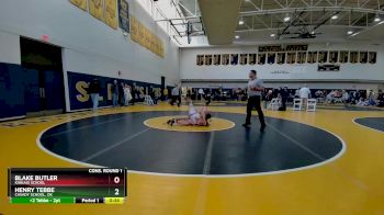 150 lbs Cons. Round 1 - Blake Butler, Kinkaid School vs Henry Tebbe, Casady School, Ok