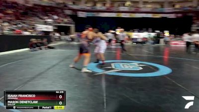 4A 215 lbs Cons. Round 1 - Mason Denetclaw, Gallup vs Isaiah Francisco, Miyamura