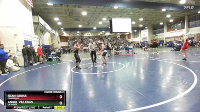 132 lbs Champ. Round 2 - Sean Gross, Chaminade vs Angel Villegas, La Habra