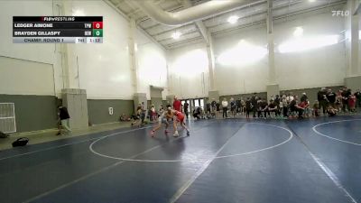 100 lbs Champ. Round 1 - Brayden Gillaspy, Hook Em W.C vs Ledger Aimone, Team Prestige Wrestling