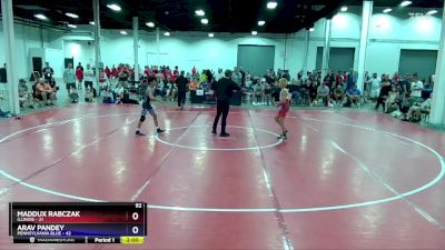 92 lbs Placement Matches (8 Team) - Maddux Rabczak, Illinois vs Arav Pandey, Pennsylvania Blue