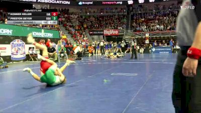 1A-113 lbs Champ. Round 1 - Preston Beyer, Osage vs Konner Keller, Earlham