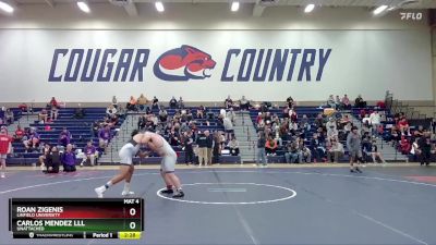 197 lbs Champ. Round 1 - Roan Zigenis, Linfield University vs Carlos Mendez Lll, Unattached