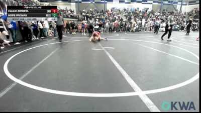 105 lbs Rr Rnd 1 - Callie Zweifel, Enid Junior High vs Hope Widman, Husky WC