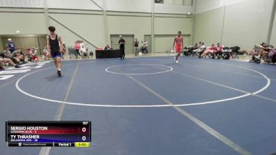 157 lbs Placement Matches (16 Team) - Sergio Houston, Louisiana Blue vs Ty Thrasher, Oklahoma Red