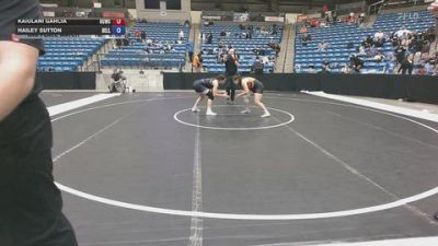 160 lbs 3rd Place Match - Kaiulani Garcia, OSU Cowgirl Wrestling Club vs Hailey Sutton, Bellevue