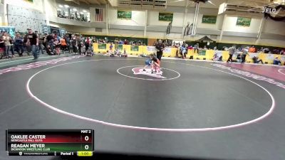 50 lbs Quarterfinal - Reagan Meyer, Dickinson Wrestling Club vs Oaklee Caster, NEWCASTLE FALL GUYS