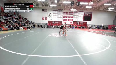 165 lbs Round Of 16 - Keith Brubach, Unrostered vs Braden Blackorby, Virginia - Unatt