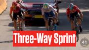 Victor Campenaerts, Matteo Vercher, Michal Kwiatkowski In Tour de France Stage 18 Sprint Finish