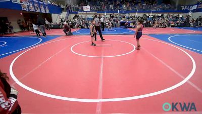 75 lbs Semifinal - Noah Shuemake, Poteau Youth Wrestling Academy vs Elena Valadez, Dark Cloud Wrestling Club