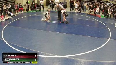 64 lbs Champ. Round 2 - Ceder Smith, Sanderson Wrestling Academy vs Stockton Rood, Shootbox