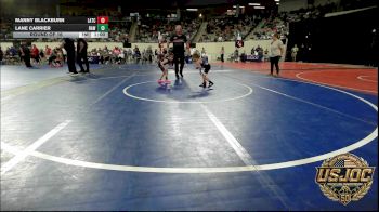 40 lbs Round Of 16 - Manny Blackburn, Little Axe Takedown Club vs Lane Carrier, Raw Wrestling Club