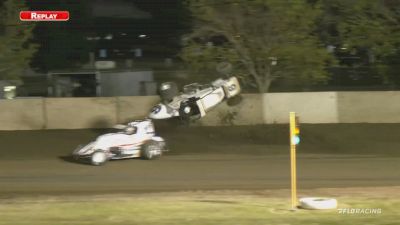 CJ Leary Tumbles Out Of The Lead At USAC Salt City 100