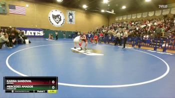 170 lbs Champ. Round 1 - Mercedes Amador, Firebaugh vs Karina Sandoval, Nipomo