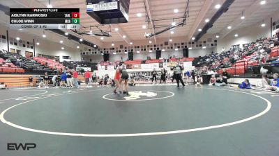 130 lbs Consi Of 8 #2 - Aislynn Karwoski, Tahlequah Girls HS vs Chloe Winn, McAlester High School Girls