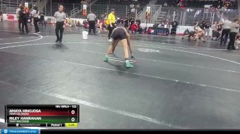 122 lbs Semifinal - Amaya Hinojosa, Team Colorado vs Riley Hanrahan, Team Wisconsin