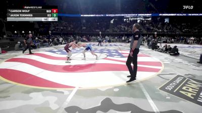 Cons. Round 2 - Jaxon Toennies, Rapid City Stevens vs Carson Wolf, Madison