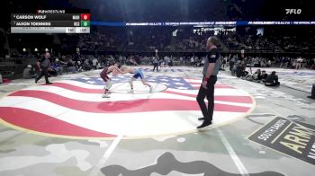 Cons. Round 2 - Jaxon Toennies, Rapid City Stevens vs Carson Wolf, Madison