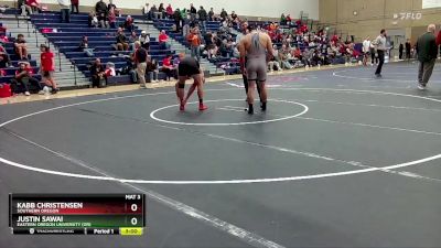 197 lbs Cons. Semi - Justin Sawai, Eastern Oregon University (OR) vs Kabb Christensen, Southern Oregon