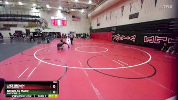 126 lbs Round 1 (4 Team) - Jake Brown, Rock Canyon vs Nickolas Marz, Northfield