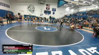 84 lbs Quarterfinal - Ryker Sayler, Thermopolis Middle School vs Jerric McArthur, Lovell Middle School