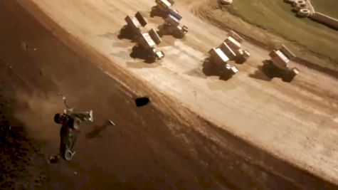 Brandon Spithaler Takes A Huge Tumble At Lernerville Speedway